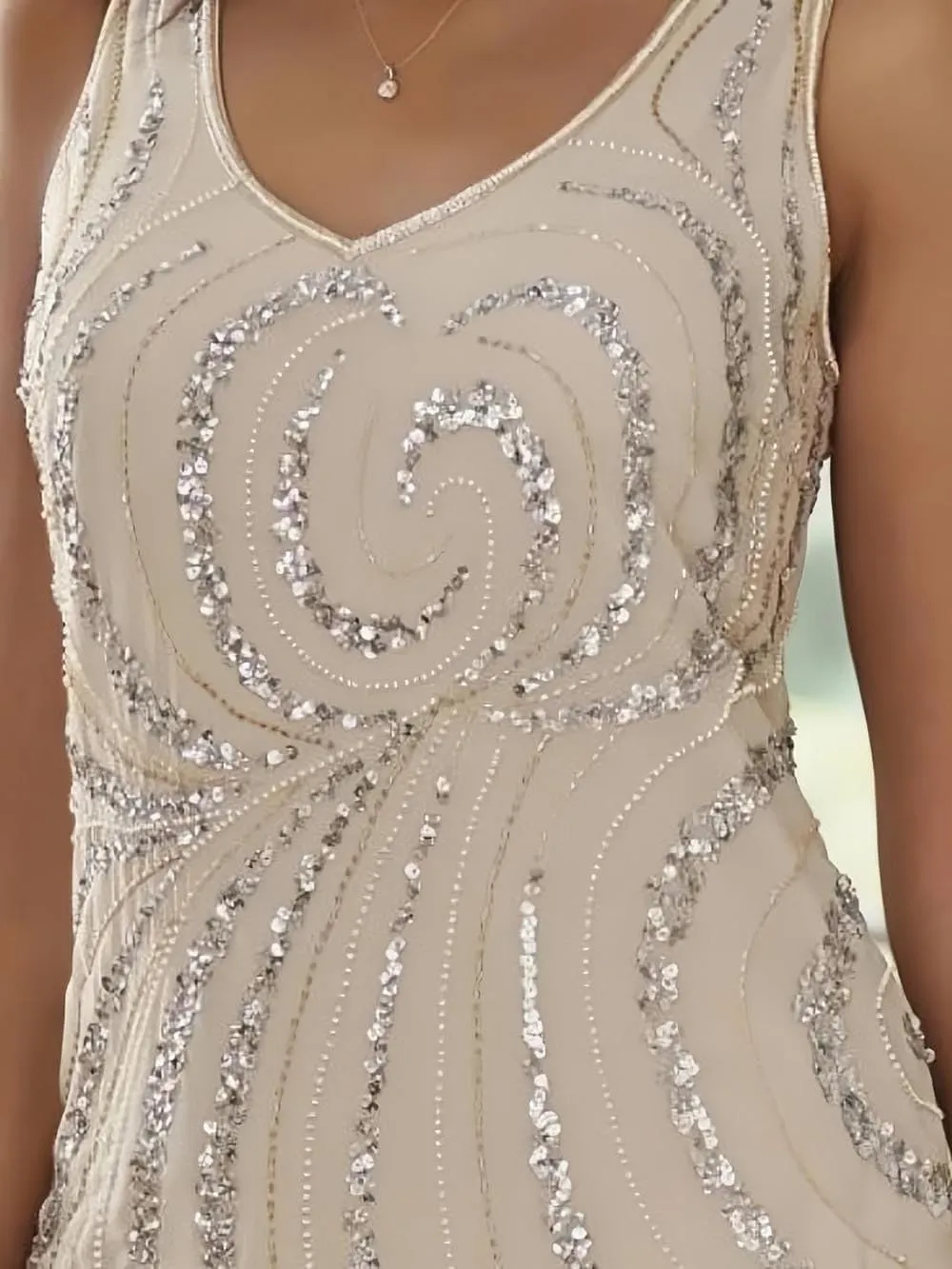 2 Pieces Mother of The Bride Dresses with Jacket Chiffon Sequin Formal Dress for Wedding Guest
