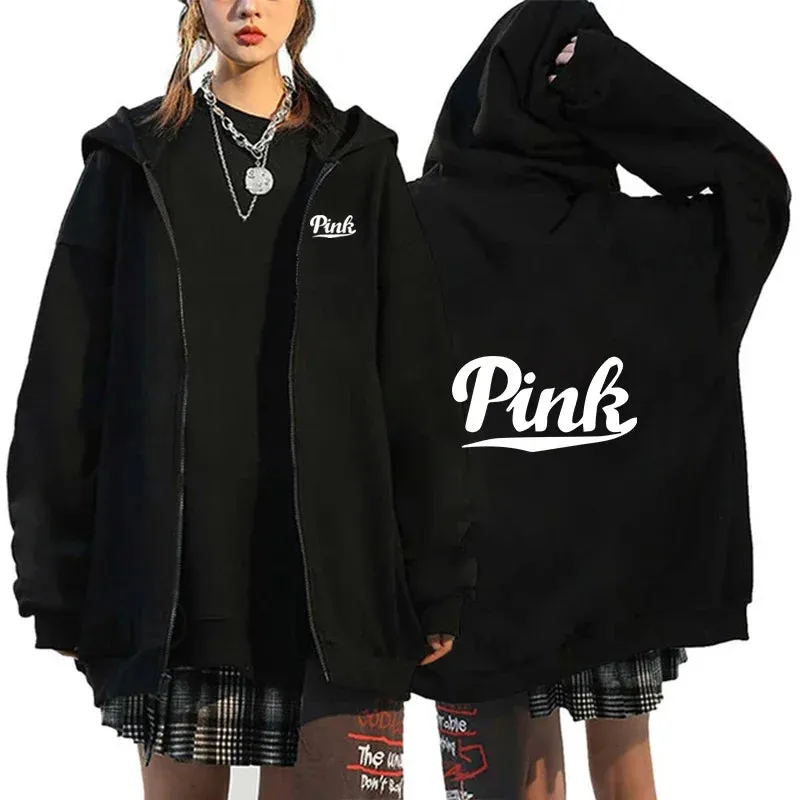 2024 New Womens Zipper Cardigan Hooded Sweatshirt Printing Outfits Fashion Casual Jogging Top Clothing Lady Versatile Sport Coat