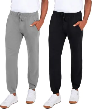 Andrew Scott Men's Fleece Joggers Pants | Multi Pack | Athletic Loose-fit Sweatpants for Workout, Running, Training