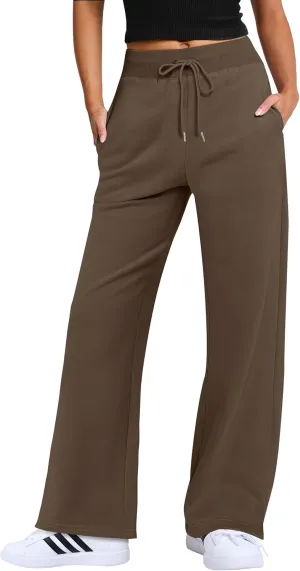 ANRABESS Women's Sweatpants Straight Leg High Waist Casual Drawstring Sweat Pants Workout Athletic Joggers with Pockets