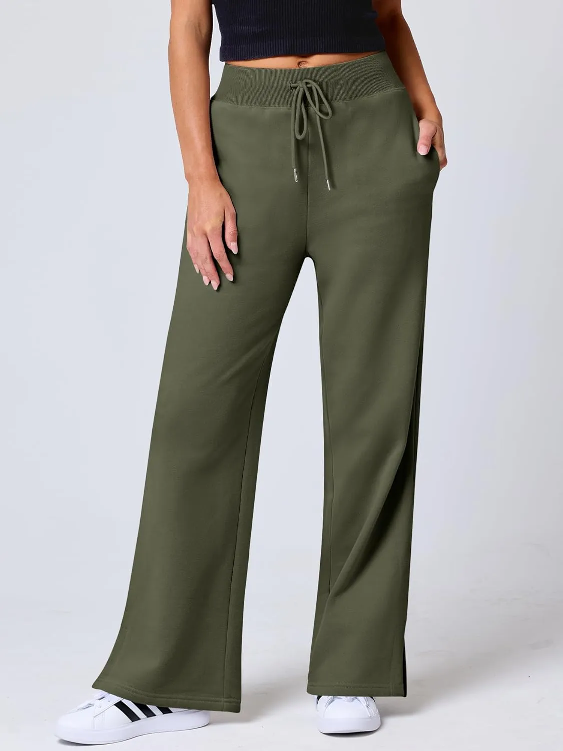 ANRABESS Women's Sweatpants Straight Leg High Waist Casual Drawstring Sweat Pants Workout Athletic Joggers with Pockets