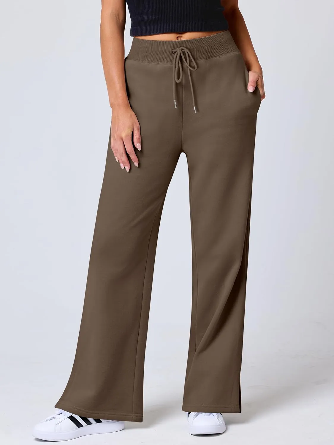 ANRABESS Women's Sweatpants Straight Leg High Waist Casual Drawstring Sweat Pants Workout Athletic Joggers with Pockets