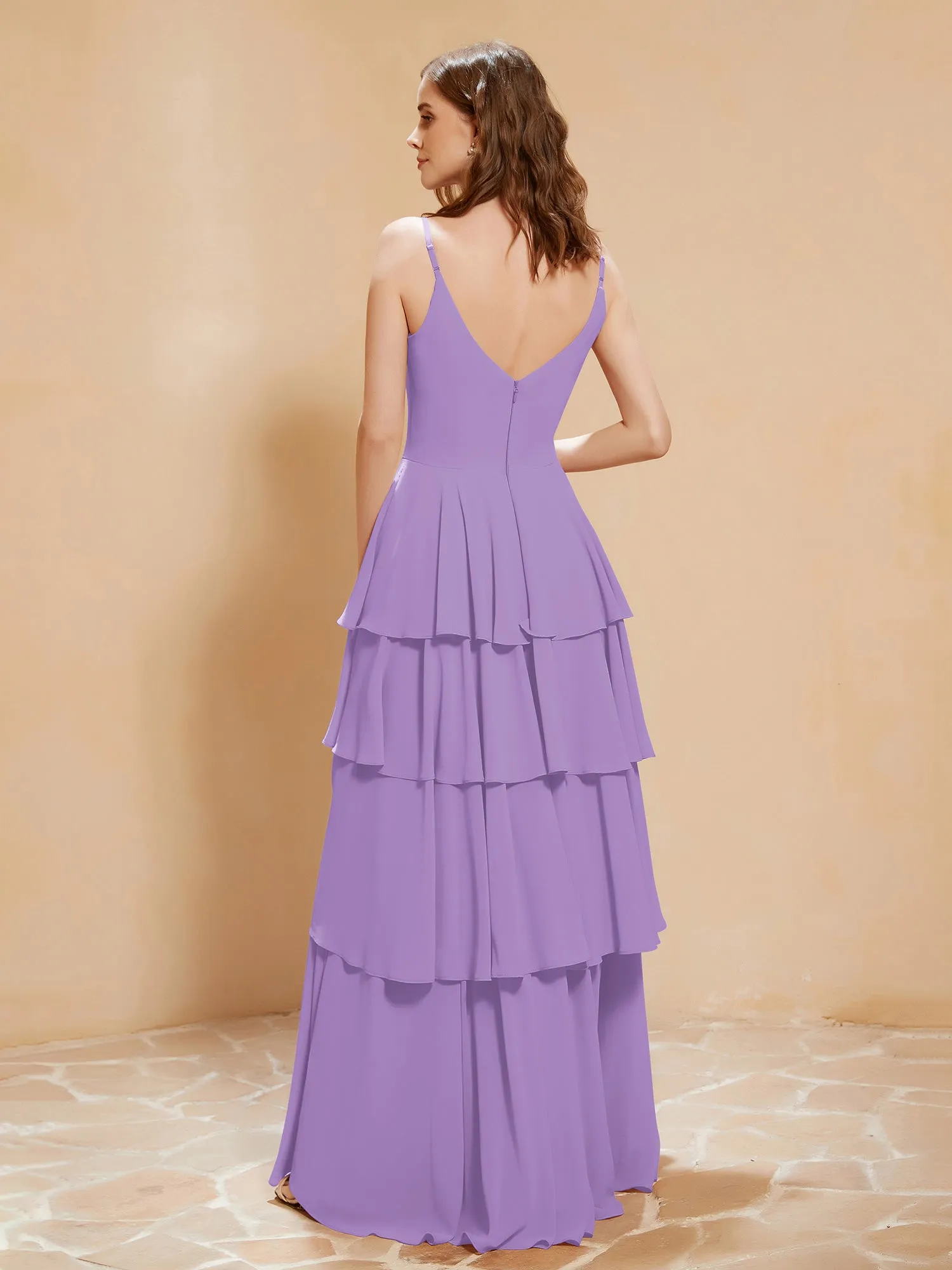 Boho V-neck Floor-length Dress Flowy Ruffles Tahiti Plus Size