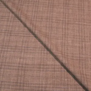 Brown Small Windowpane Superfine Australian Wool Ermenegildo Zegna Cloth Suiting Fabric
