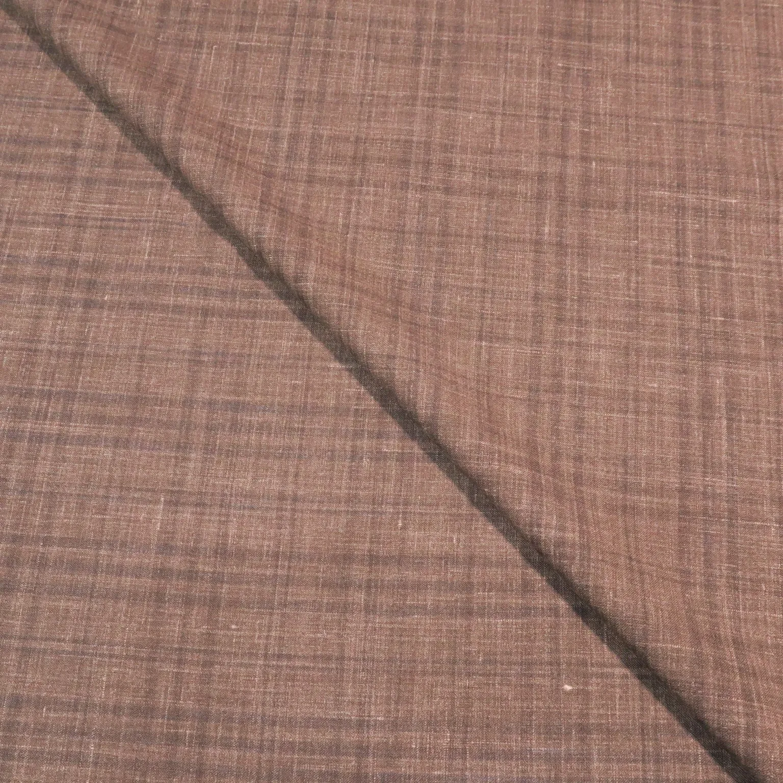 Brown Small Windowpane Superfine Australian Wool Ermenegildo Zegna Cloth Suiting Fabric