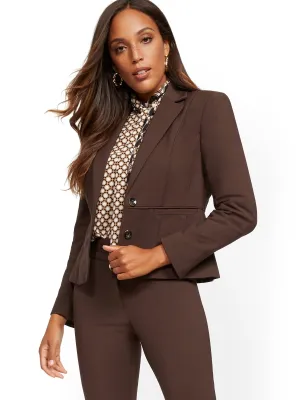 Brown Two-Button Jacket - All-Season Stretch - 7th Avenue