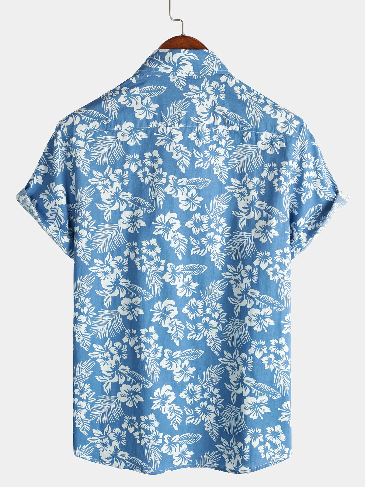 Bundle Of 3 | Men's Cotton Maple Leaf Print Breathable Short Sleeve Shirts