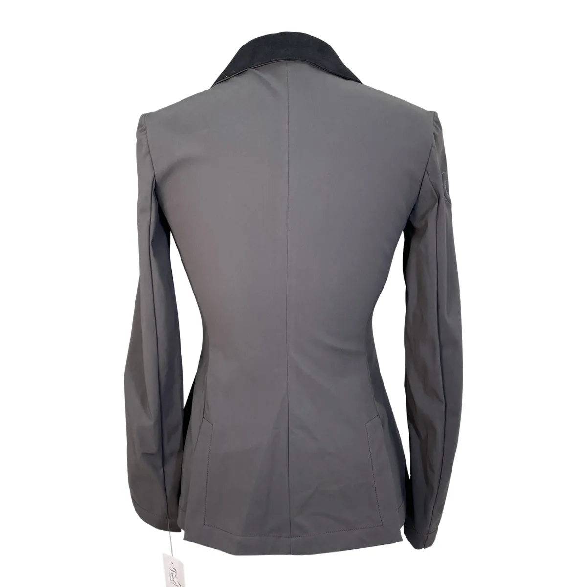Cavalleria Toscana Lightweight Jersey Zip Competition Jacket in Dark Grey/ Black - Women's IT 32 (US 10)