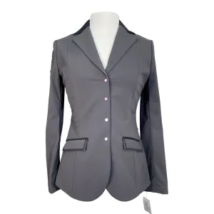 Cavalleria Toscana Lightweight Jersey Zip Competition Jacket in Dark Grey/ Black - Women's IT 32 (US 10)