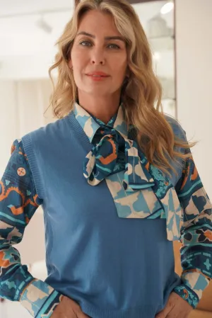Chambray Sleeveless Pullover