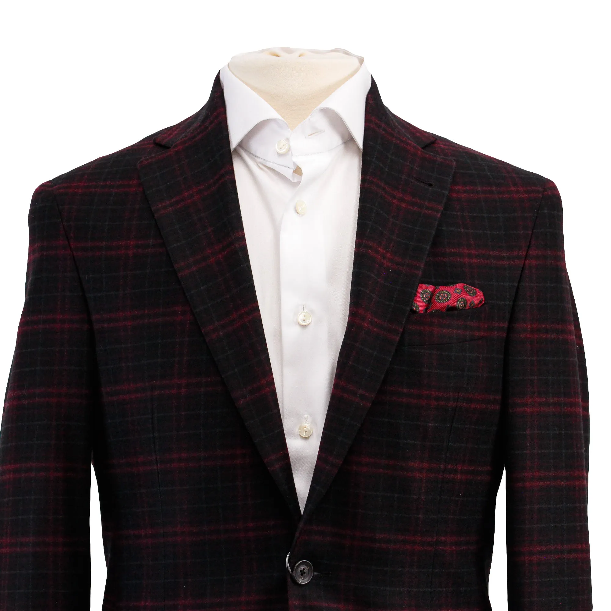 Charcoal Plaid Hampton Contemporary Fit Sport Jacket - Jack Victor
