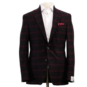 Charcoal Plaid Hampton Contemporary Fit Sport Jacket - Jack Victor