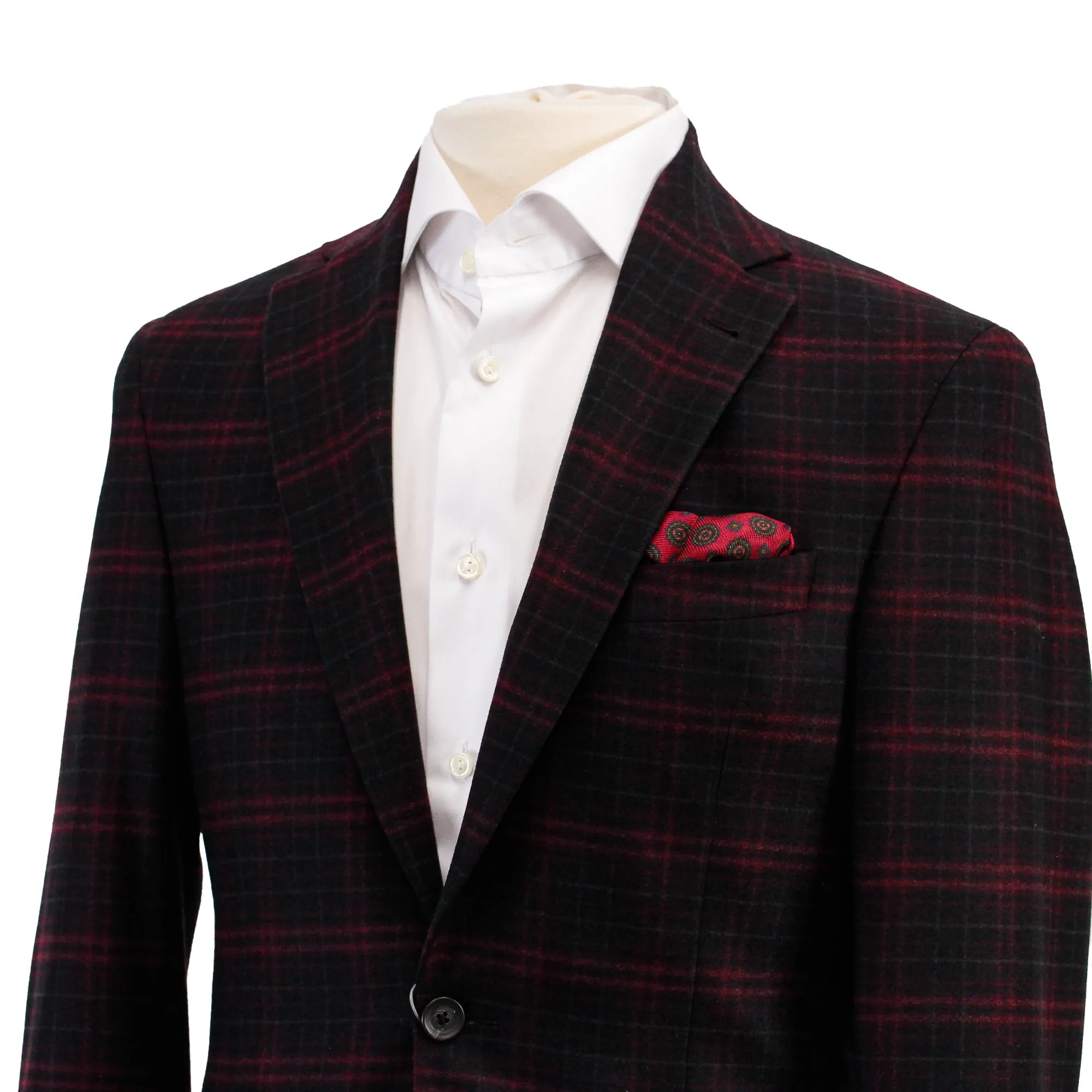 Charcoal Plaid Hampton Contemporary Fit Sport Jacket - Jack Victor