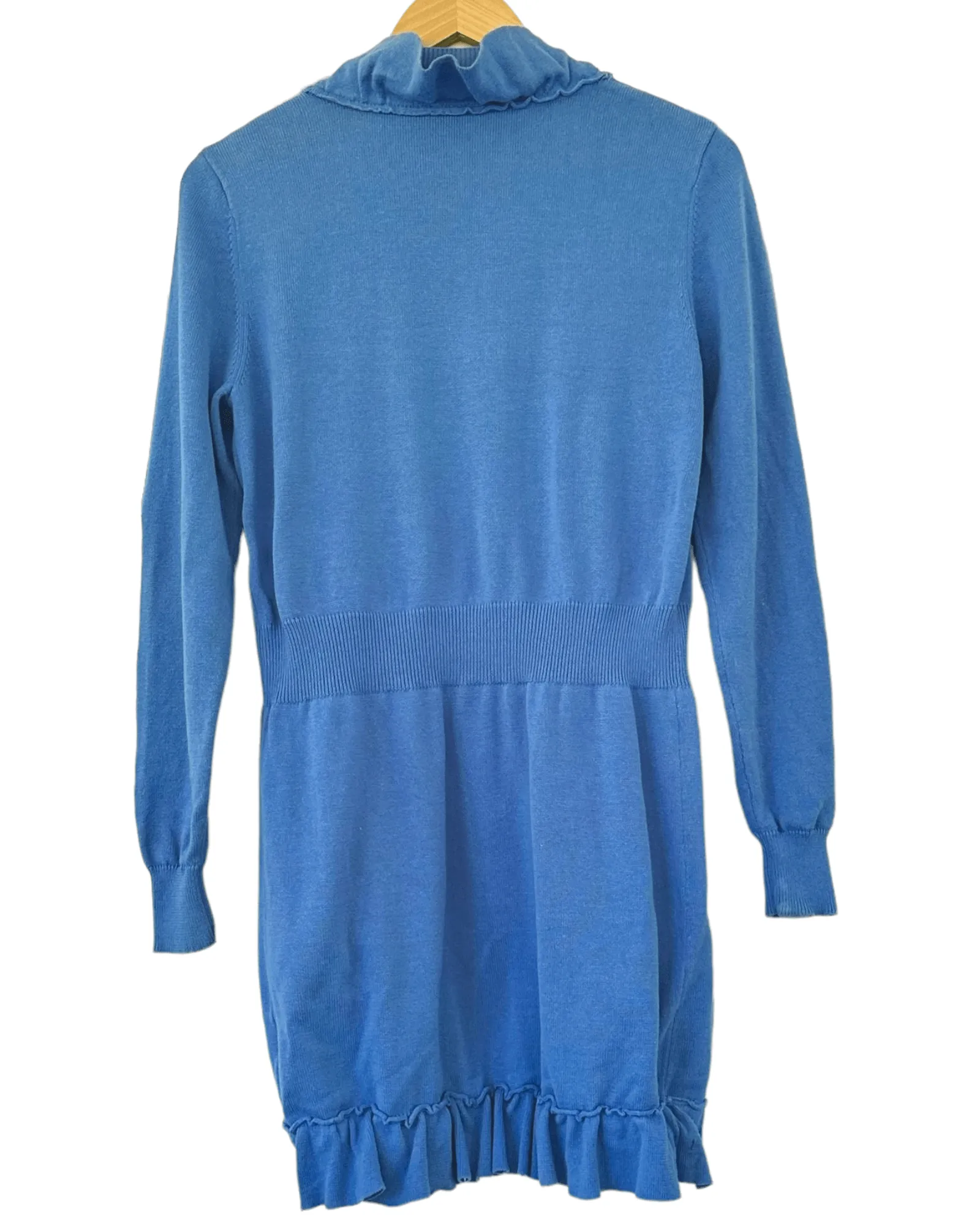 Cool Summer Ocean Breeze Cascading Ruffle Open Cardigan Sweater