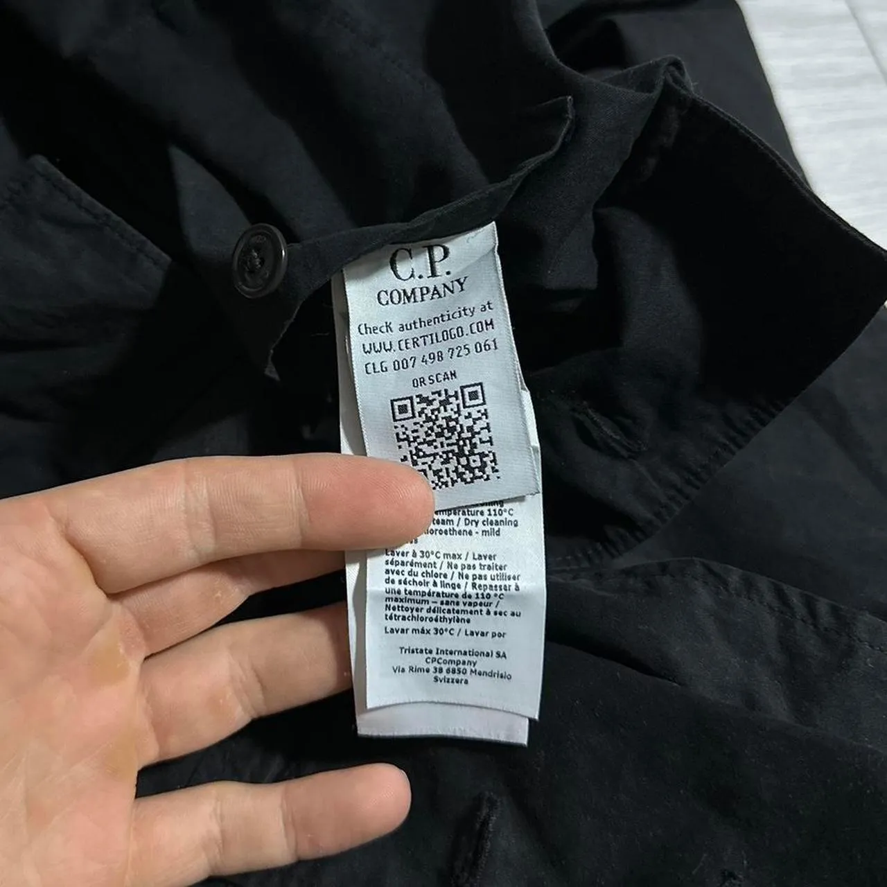 CP Company Black Garbadine Smock Jacket