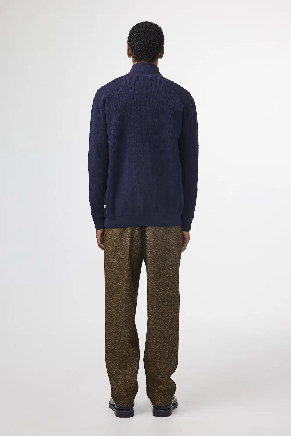 Danny Full Zip Sweater - Navy Blue