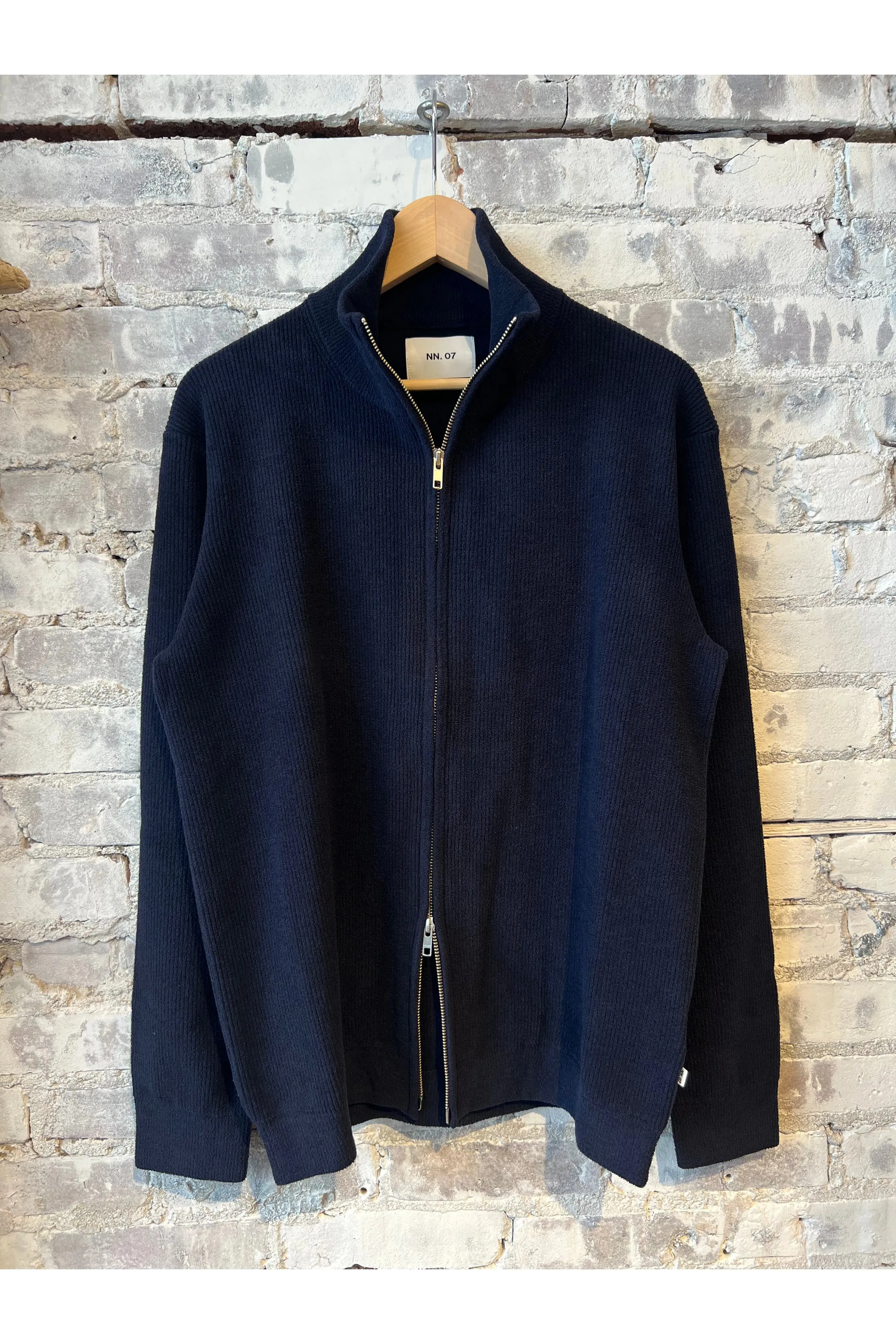 Danny Full Zip Sweater - Navy Blue