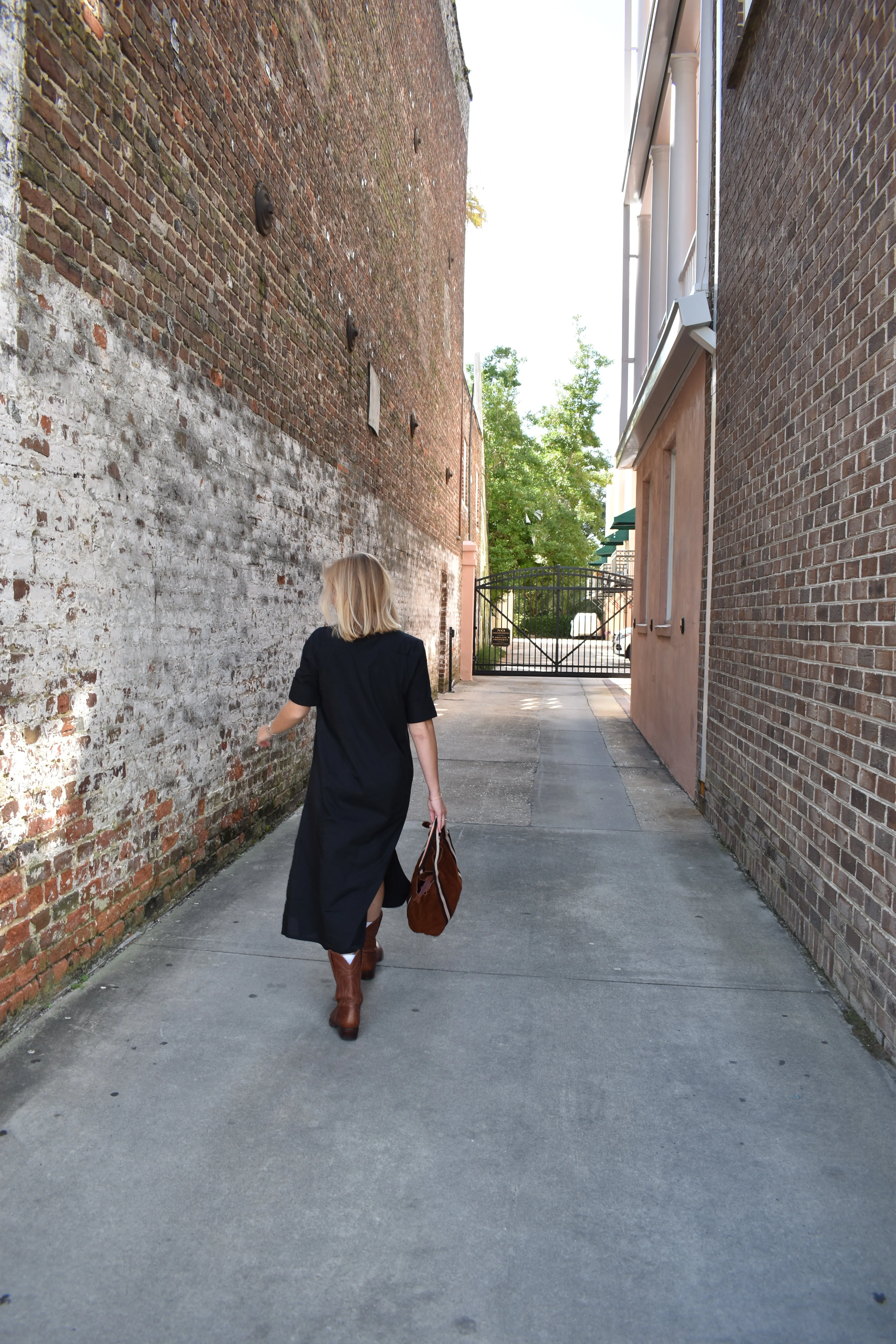 Darren Midi Dress Short Sleeve Black Pima