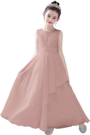 dideyttawl Chiffon Flower Girl Dresses Wedding Junior Bridesmaid Dress Evening Party Girls Formal Gown Princess Dress