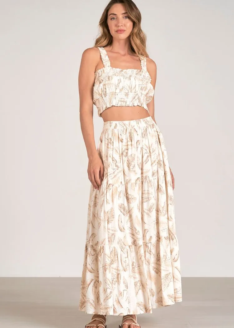 Elan Lina Maxi Skirt - Beige Lima ***FINAL SALE***