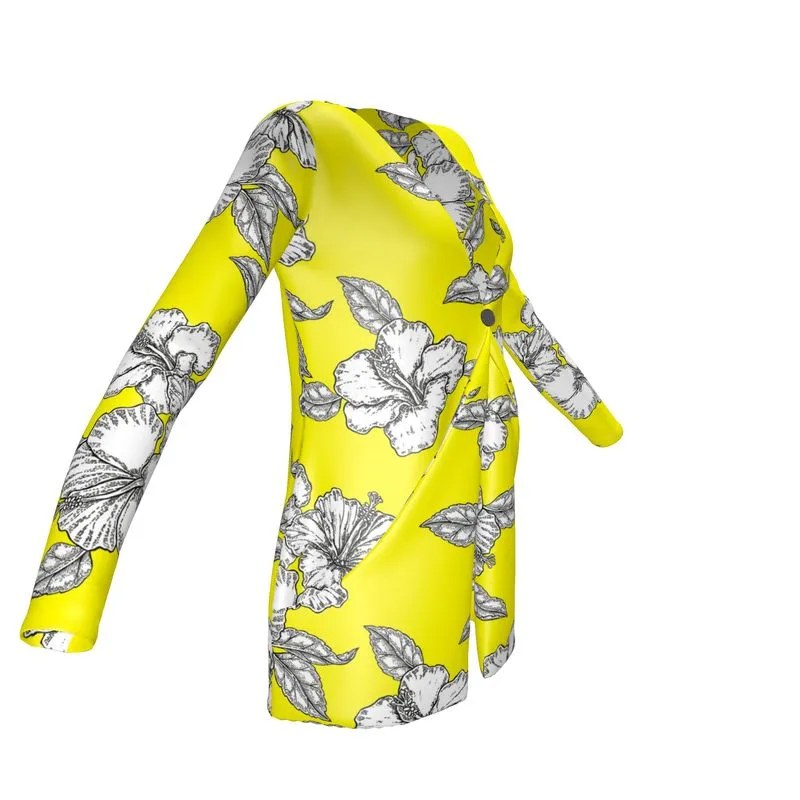 Floral Sunrise Ladies Cardigan with Pockets