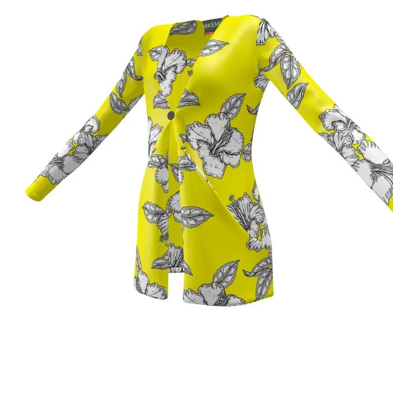 Floral Sunrise Ladies Cardigan with Pockets