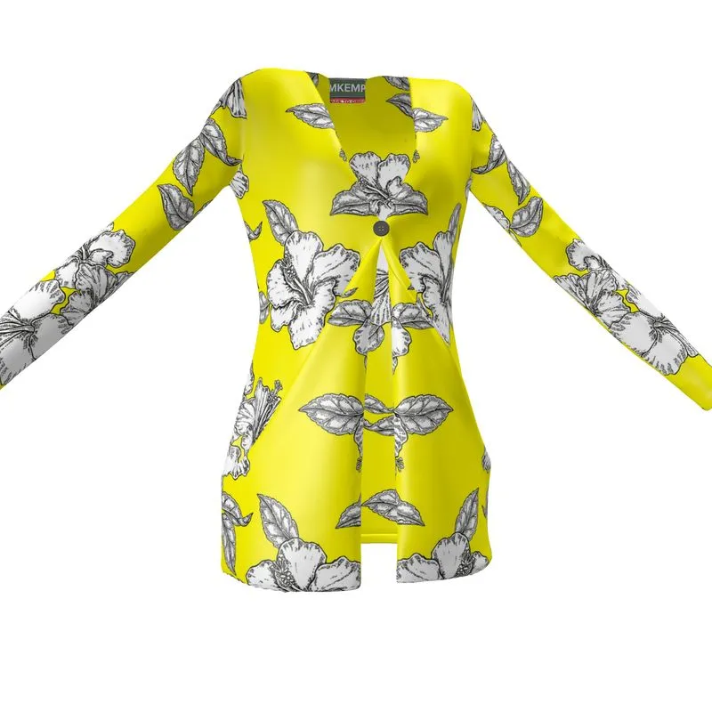 Floral Sunrise Ladies Cardigan with Pockets
