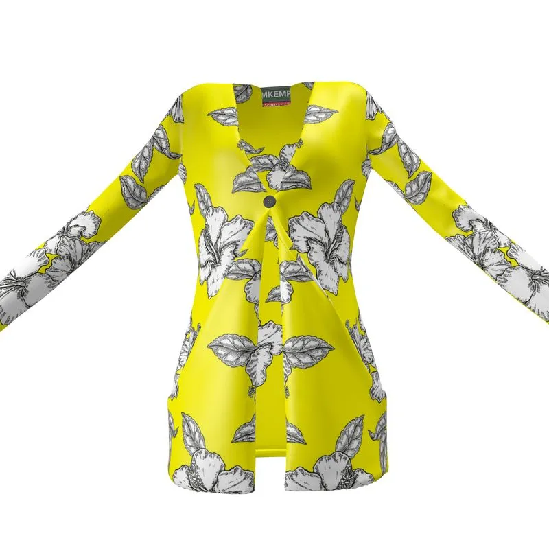 Floral Sunrise Ladies Cardigan with Pockets