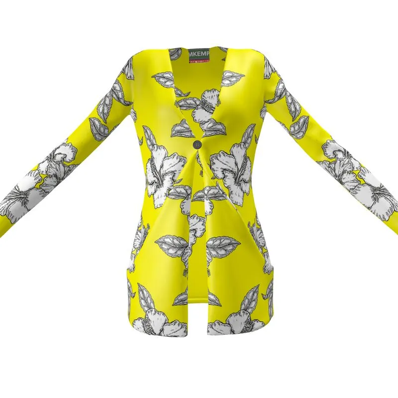 Floral Sunrise Ladies Cardigan with Pockets