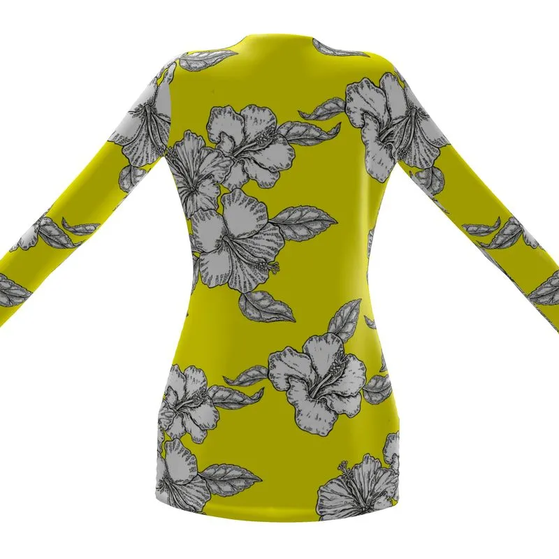 Floral Sunrise Ladies Cardigan with Pockets