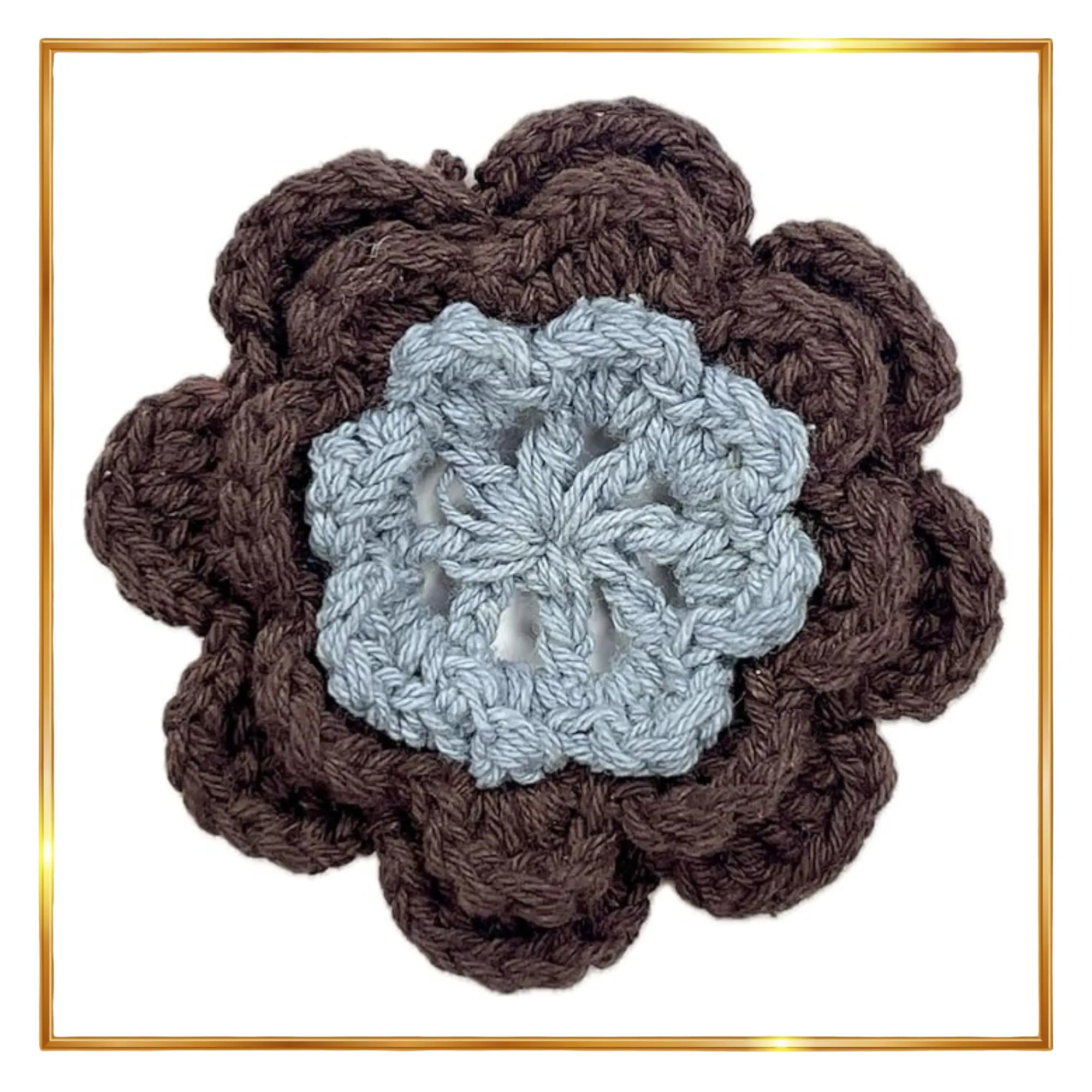 Flower Layered Crochet Sew Patches