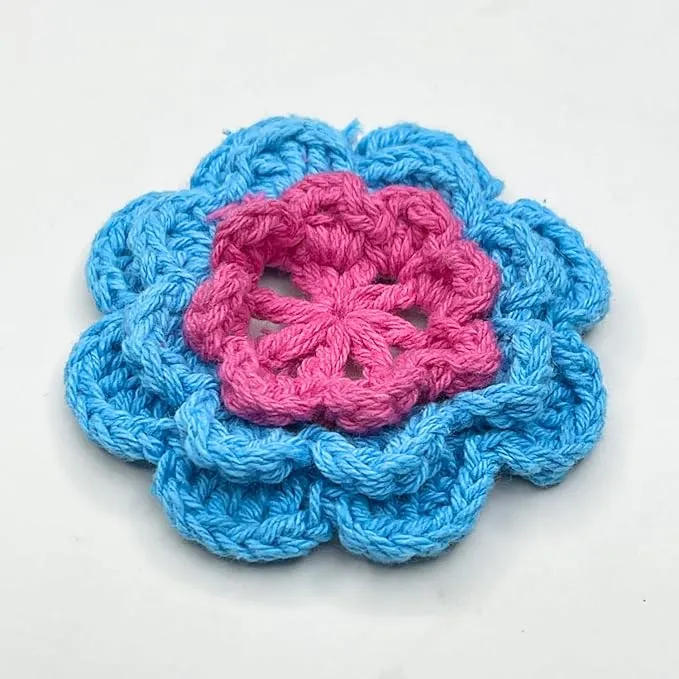 Flower Layered Crochet Sew Patches