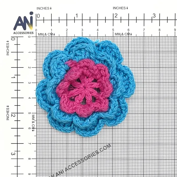 Flower Layered Crochet Sew Patches