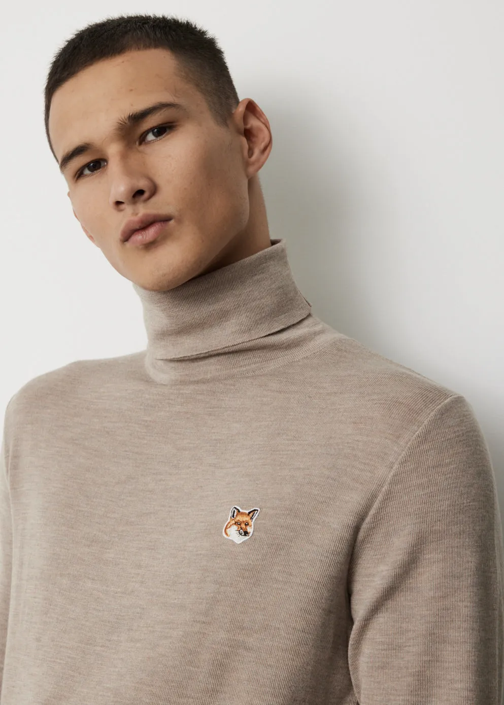 Fox Head Patch Turtleneck Pullover