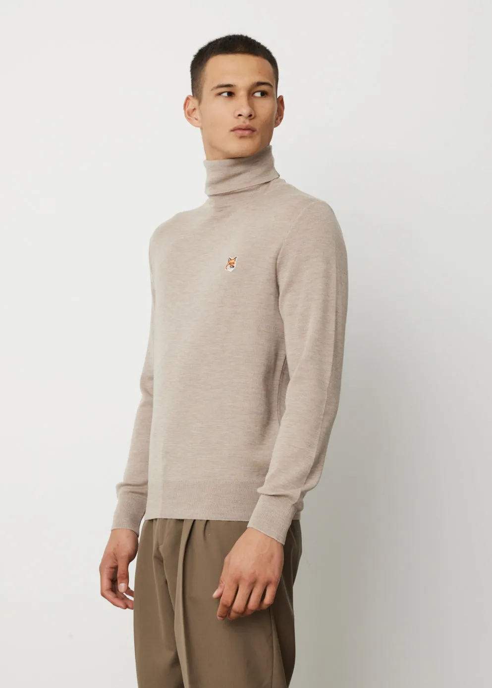 Fox Head Patch Turtleneck Pullover