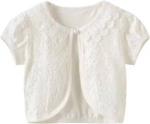 Girl Shrugs Knit Long/Short Sleeve Lace Bolero Cardigan Shrug