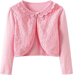 Girl Shrugs Knit Long/Short Sleeve Lace Bolero Cardigan Shrug