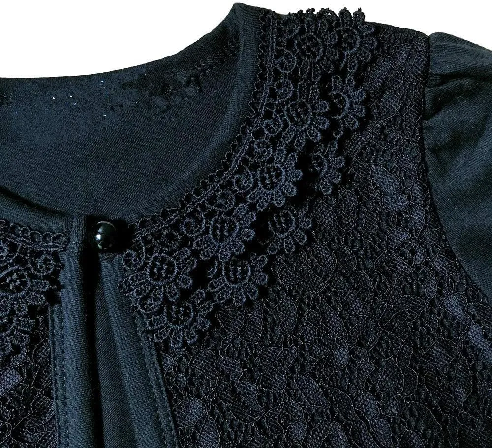 Girl Shrugs Knit Long/Short Sleeve Lace Bolero Cardigan Shrug