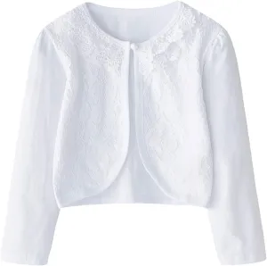 Girl Shrugs Knit Long/Short Sleeve Lace Bolero Cardigan Shrug