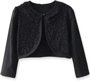 Girl Shrugs Knit Long/Short Sleeve Lace Bolero Cardigan Shrug