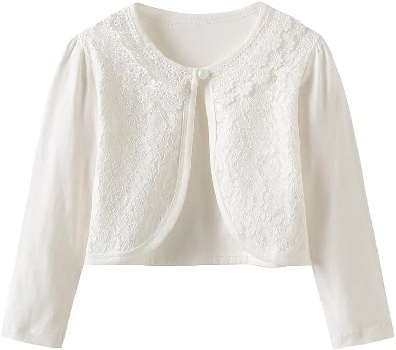 Girl Shrugs Knit Long/Short Sleeve Lace Bolero Cardigan Shrug