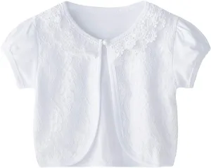 Girl Shrugs Knit Long/Short Sleeve Lace Bolero Cardigan Shrug