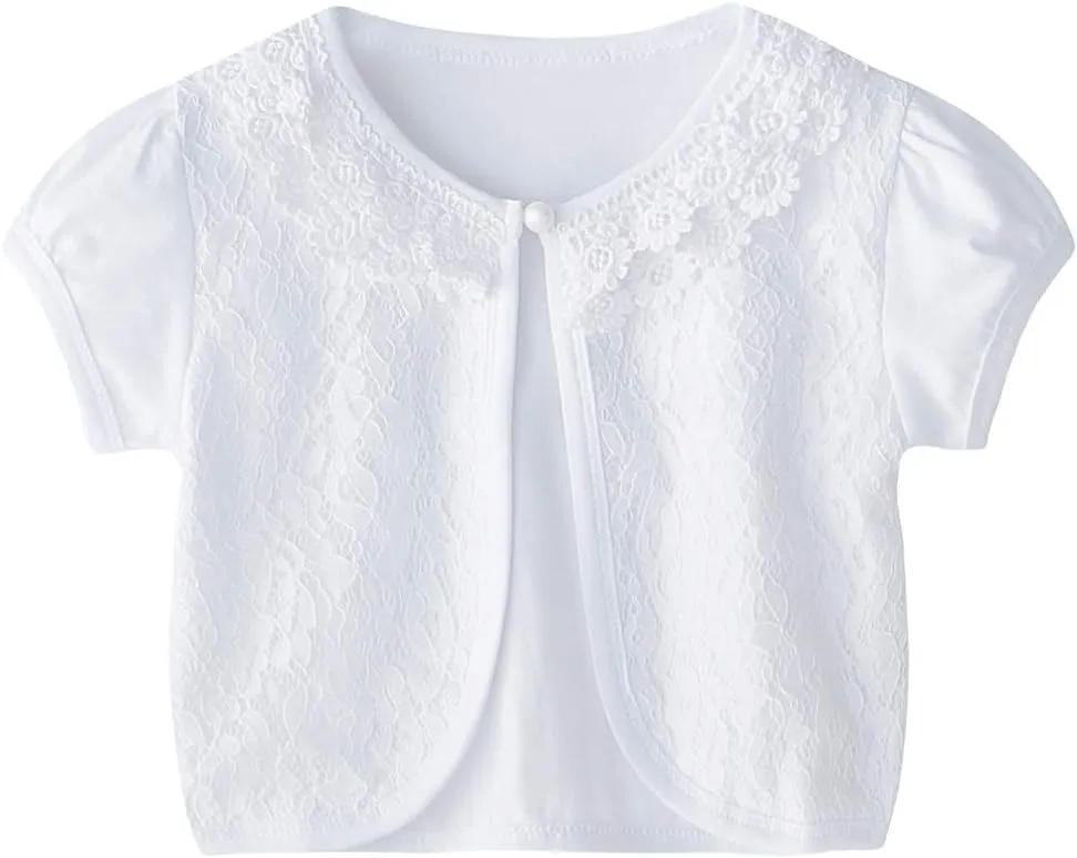 Girl Shrugs Knit Long/Short Sleeve Lace Bolero Cardigan Shrug
