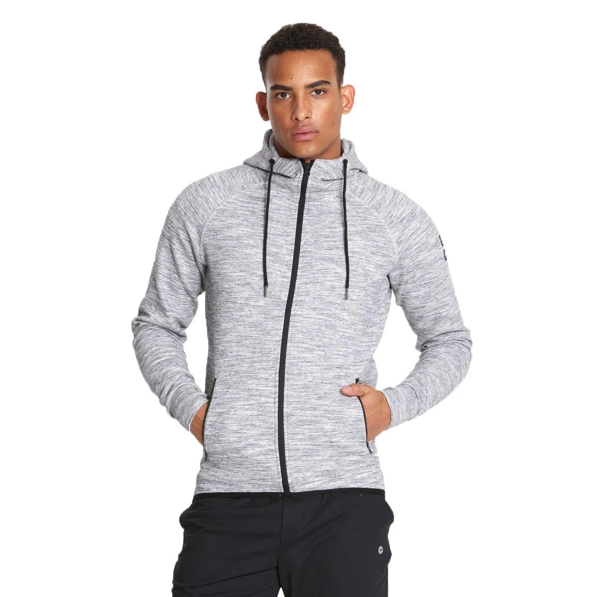 Gym Coffee Fleck Hoodie - Mens - Grey