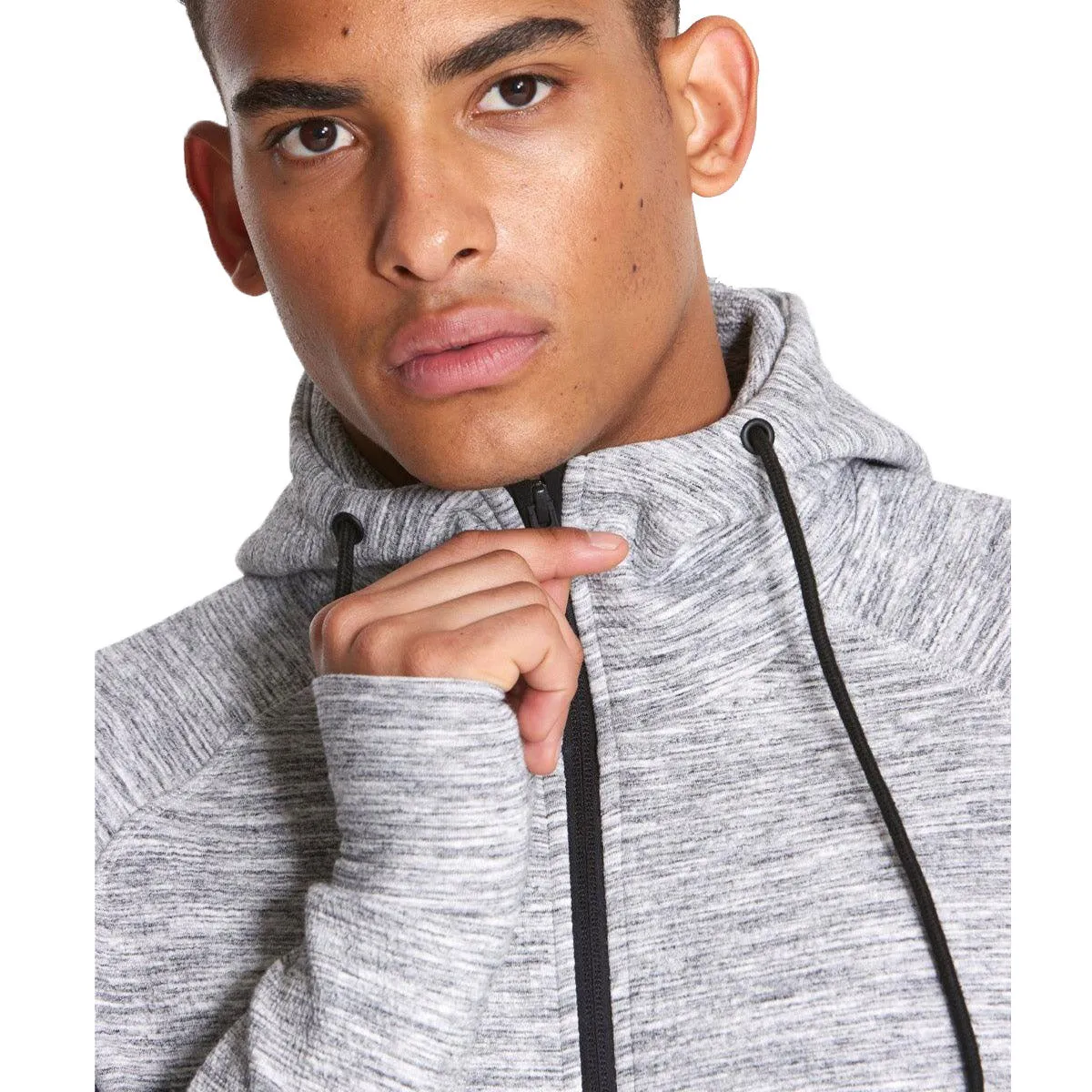 Gym Coffee Fleck Hoodie - Mens - Grey