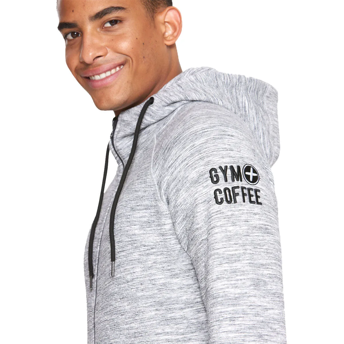 Gym Coffee Fleck Hoodie - Mens - Grey