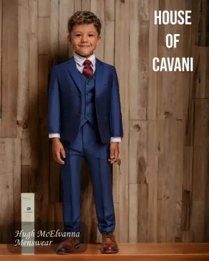 House of Cavani 'FORD' Boys Blue 3Pc Suit