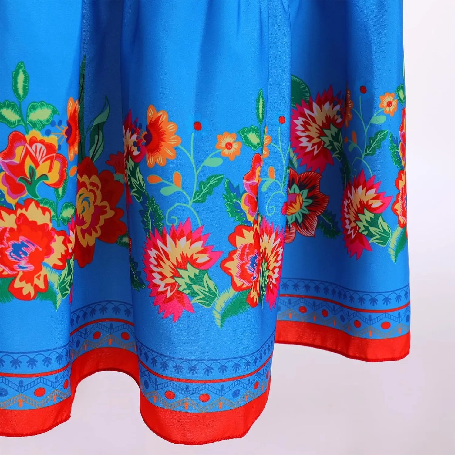 IWEMEK Women's Yellow Mexican Floral Off Shoulder Maxi Dress - Plus Size - Summer Casual - Off-Shoulder, Embroidered Floral