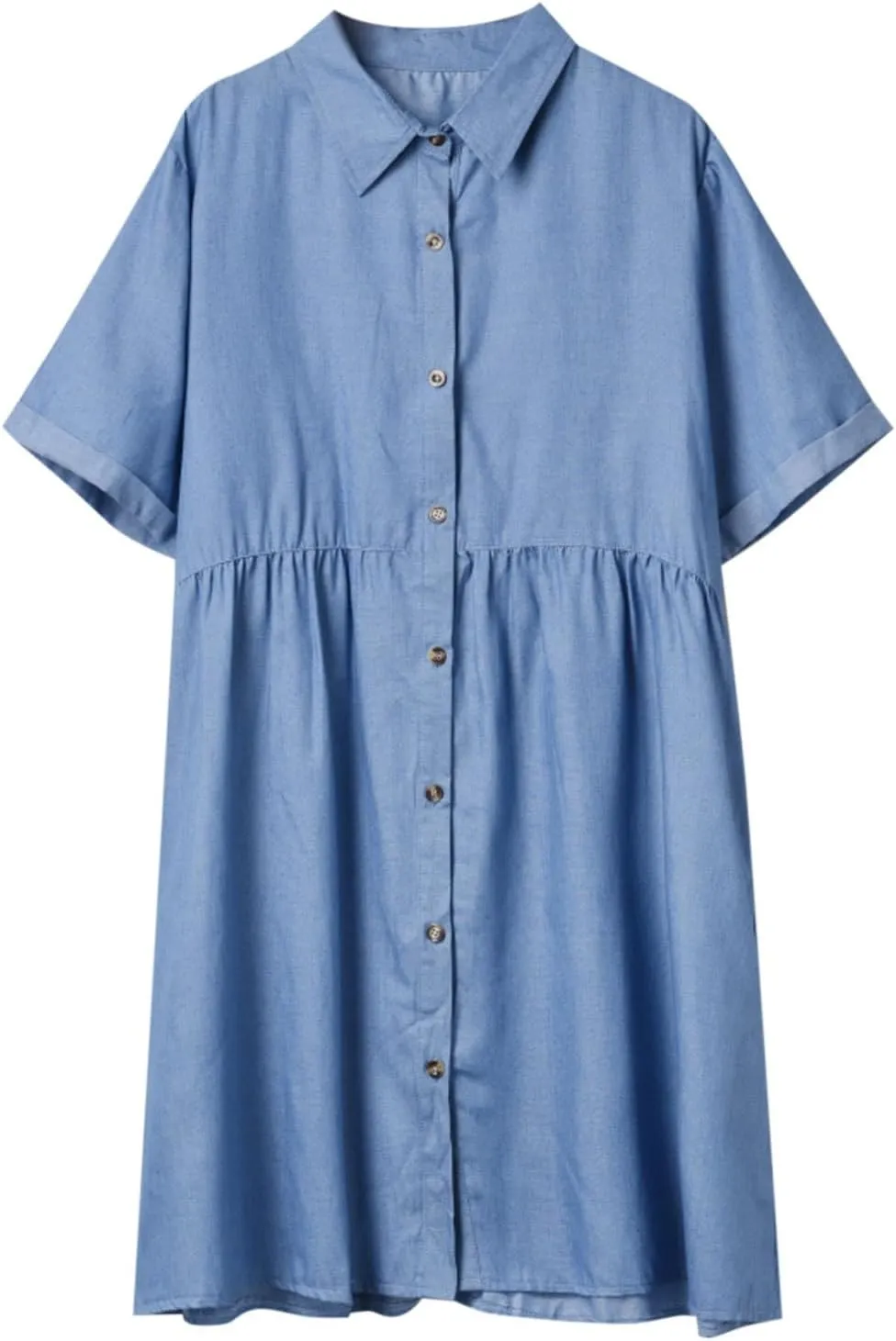 Jean Dresses for Women Tank Top Button Down Cap Sleeve Demin Mini Dress Ruffle Flowy Party Business Casual Outfits