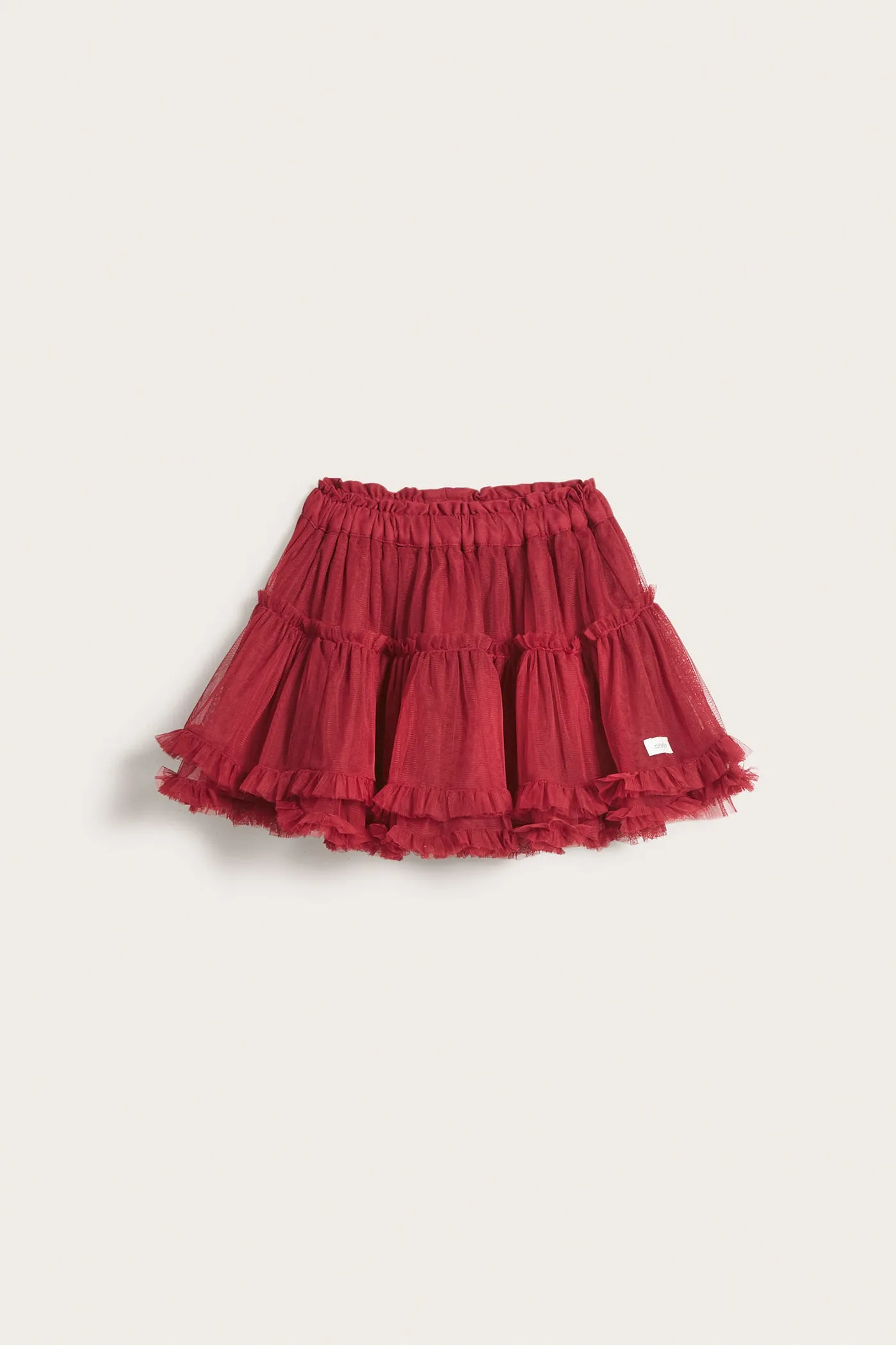 Kids' red mesh skirt